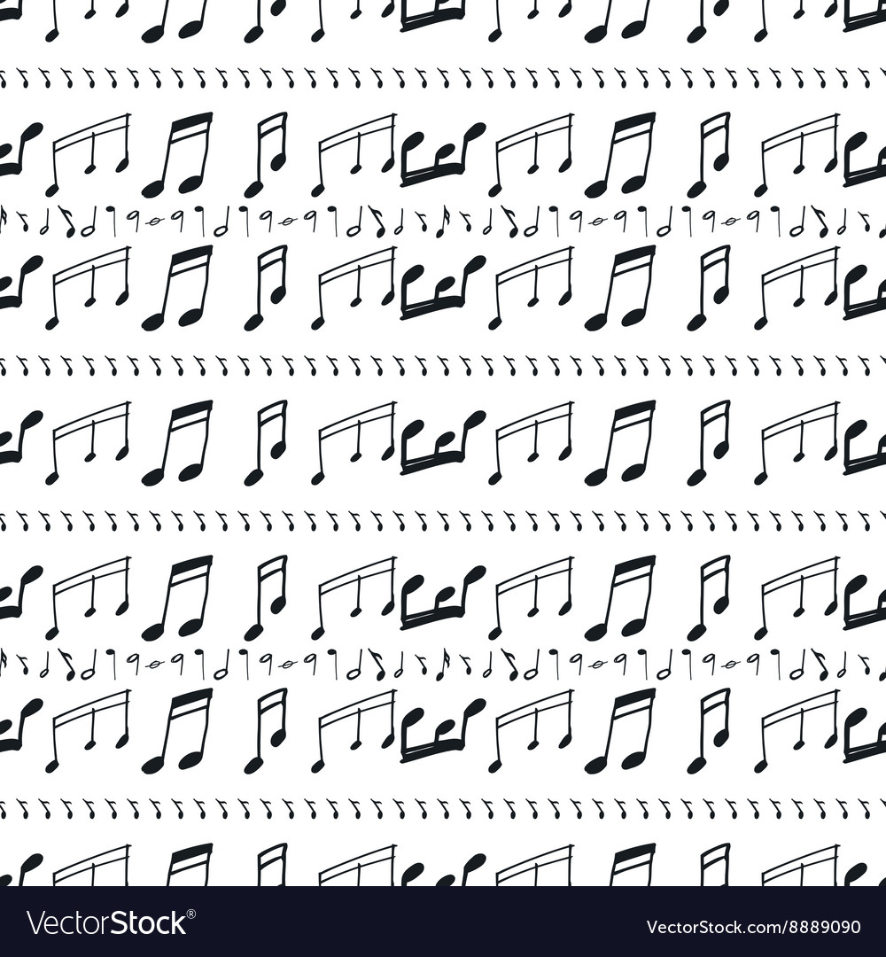 Seamless pattern with music notes