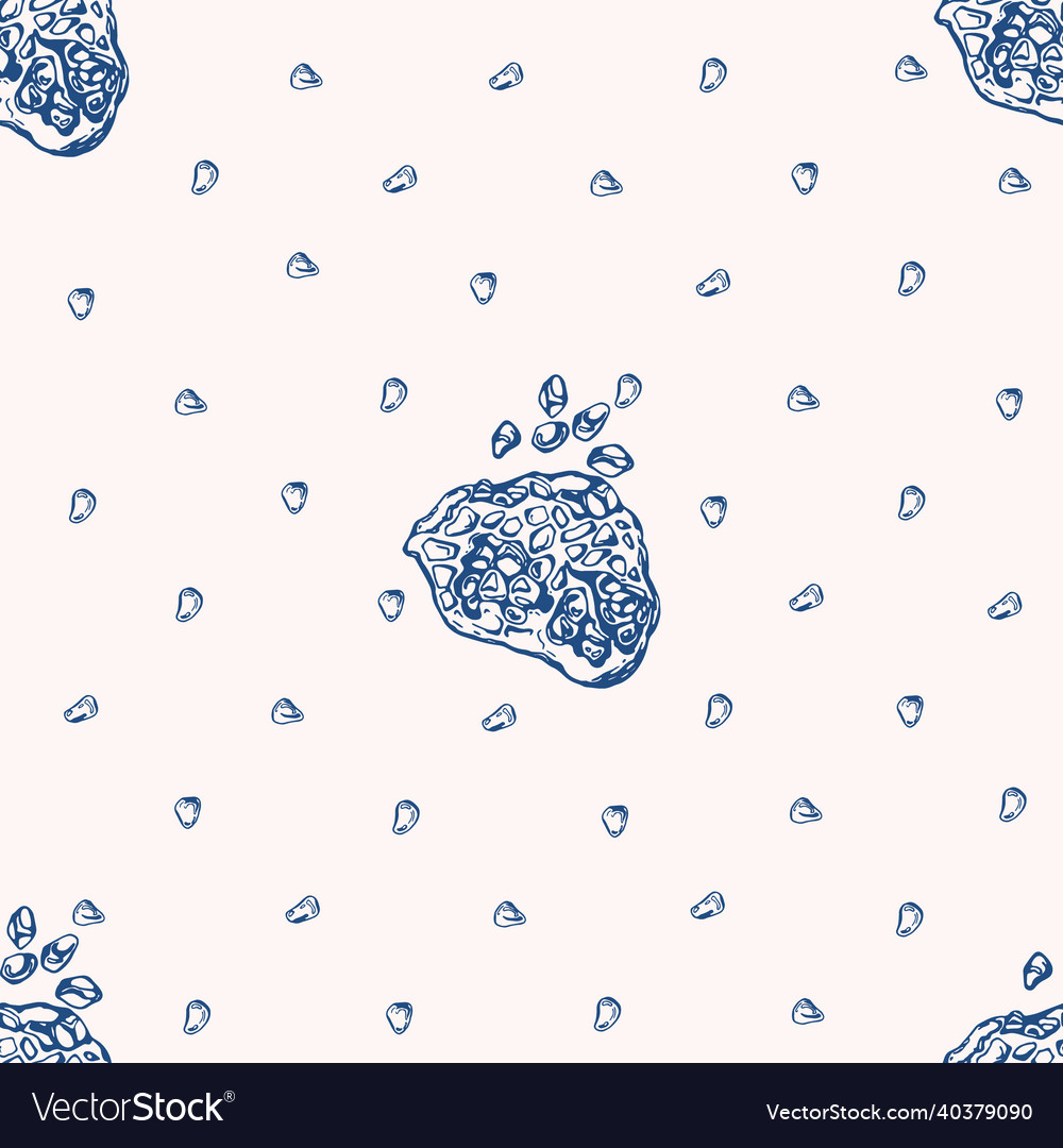 Seamless pattern with pomegranate vector image Seamless pattern with pomegranate
