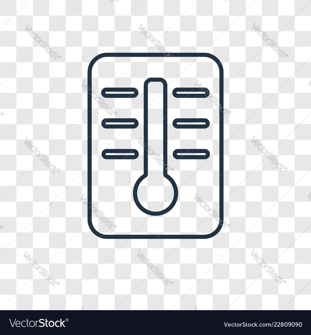 Thermometer concept linear icon isolated vector image Thermometer concept linear icon isolated