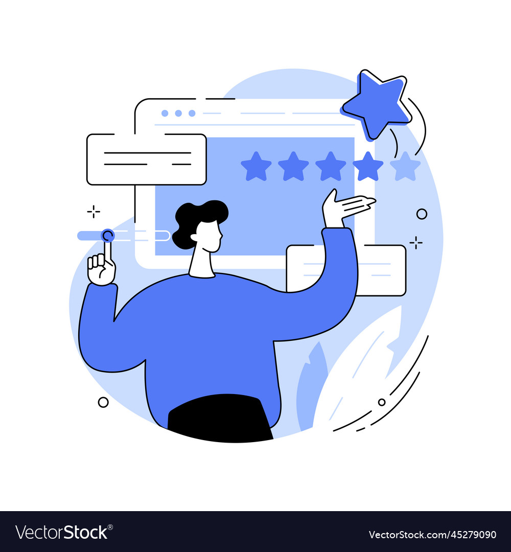 User feedback and website rating abstract concept vector image User feedback and website rating abstract concept