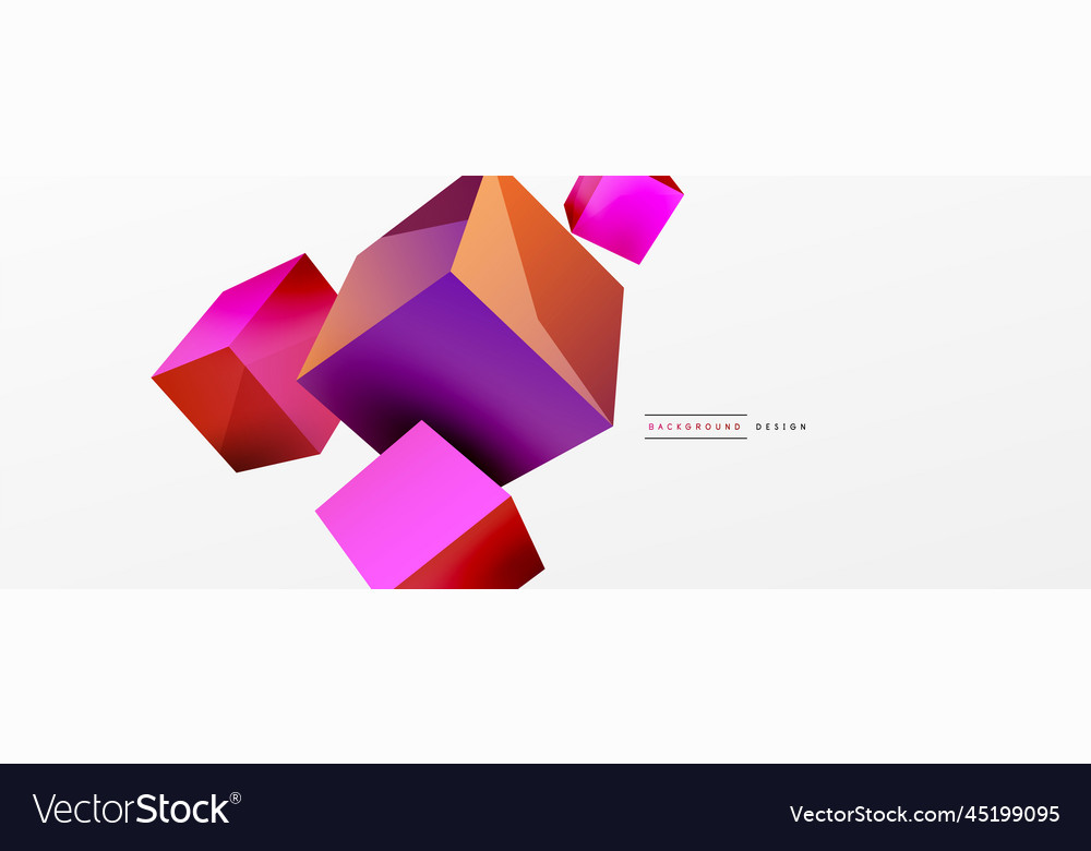 3d cubes abstract background composition vector image 3d cubes abstract background composition