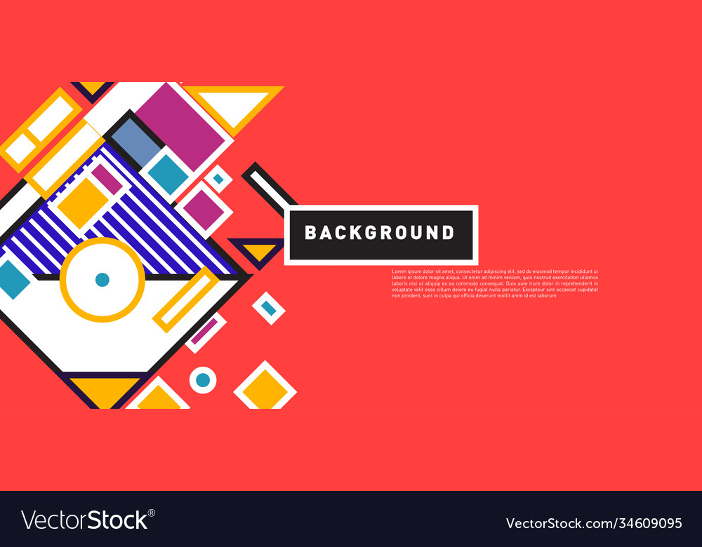 Abstract colorful rectangle background for banner vector image Abstract colorful rectangle background for banner