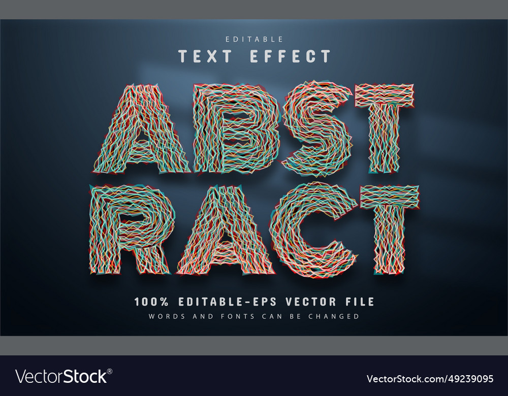 Abstract text effect editable Vector Image Abstract text effect editable