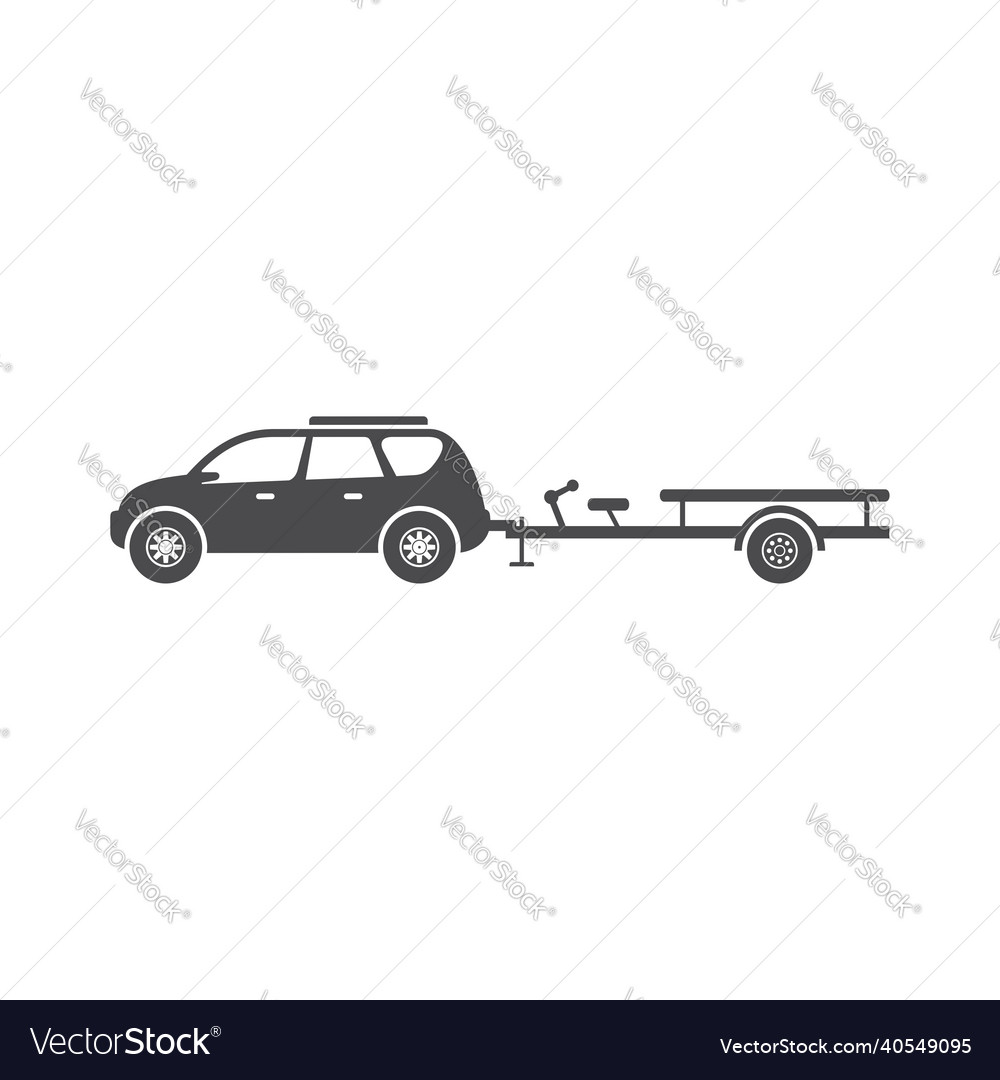 Boat trailer and car