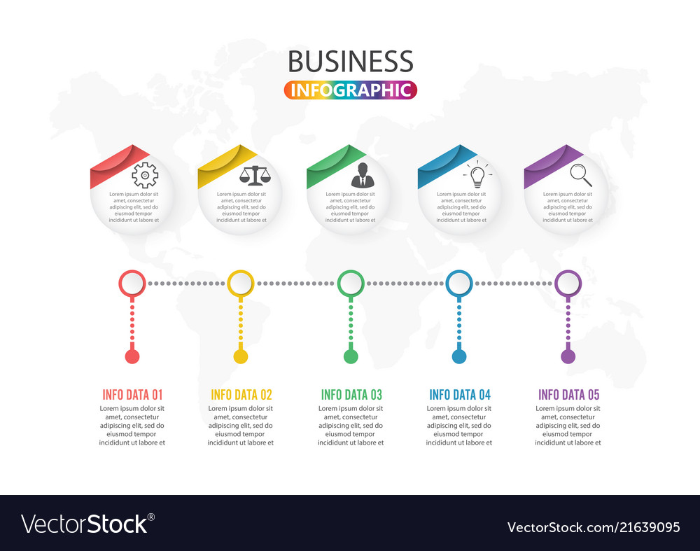 Business data visualization process chart Vector Image