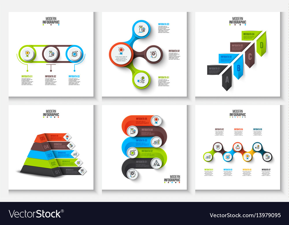 Business data visualization Royalty Free Vector Image
