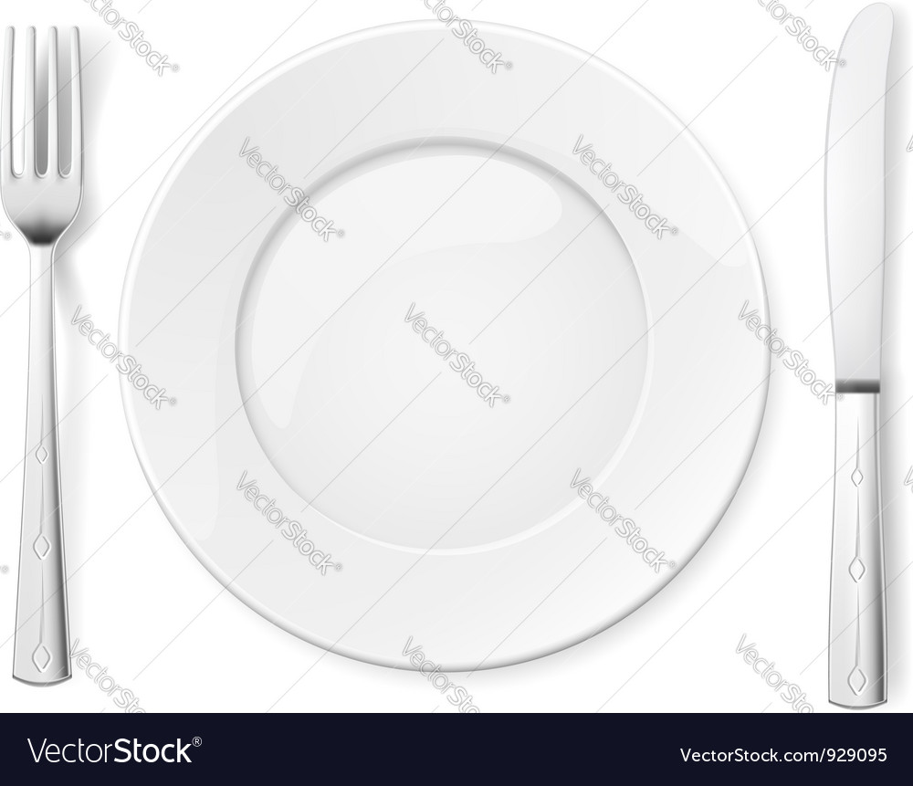 Empty Plate with Knife and Fork