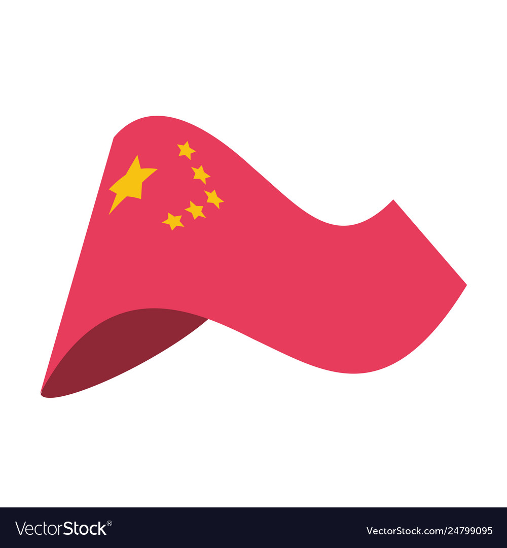 Flag China Isolated Icon Royalty Free Vector Image Flag China Isolated Icon Royalty Free Vector Image