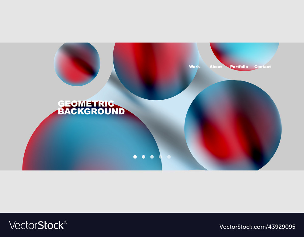 Flowing gradient colors and round elements vector image Flowing gradient colors and round elements