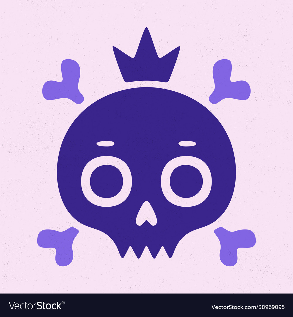 Funny skull modern logo retro dude