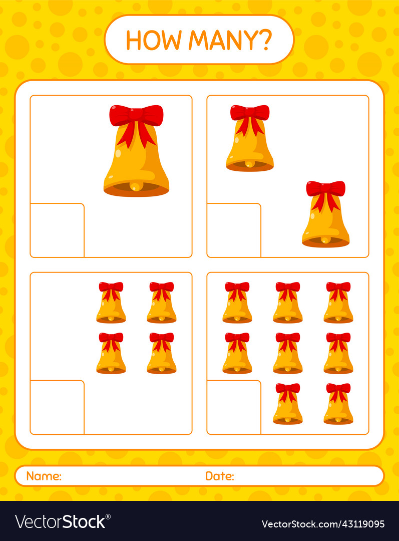 How many counting game with bell worksheet