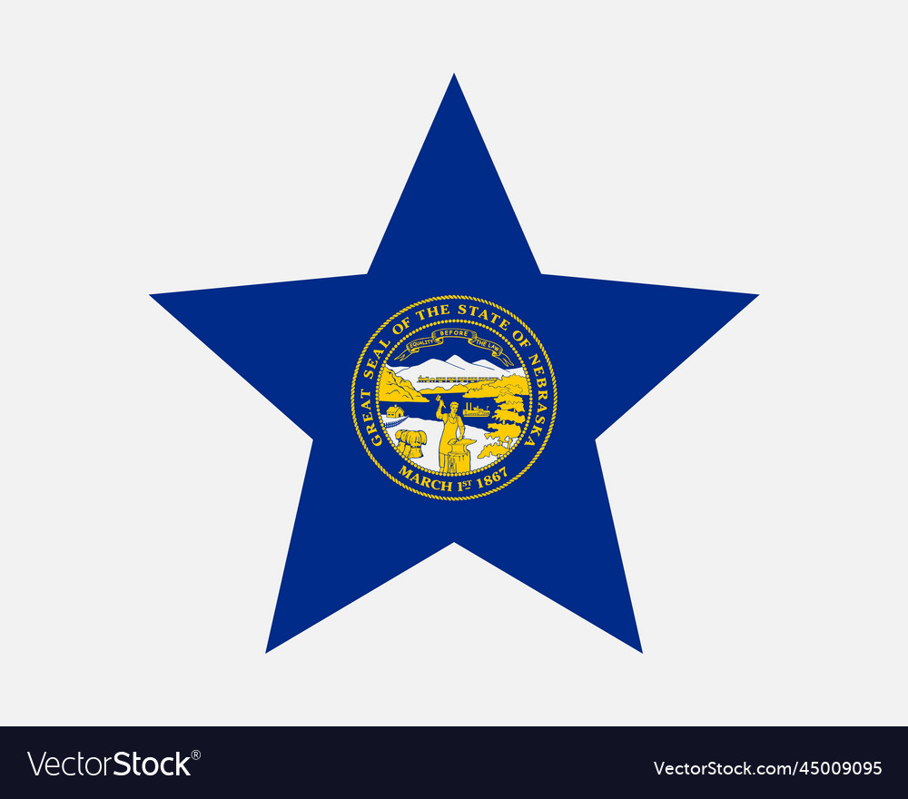 Nebraska usa star flag