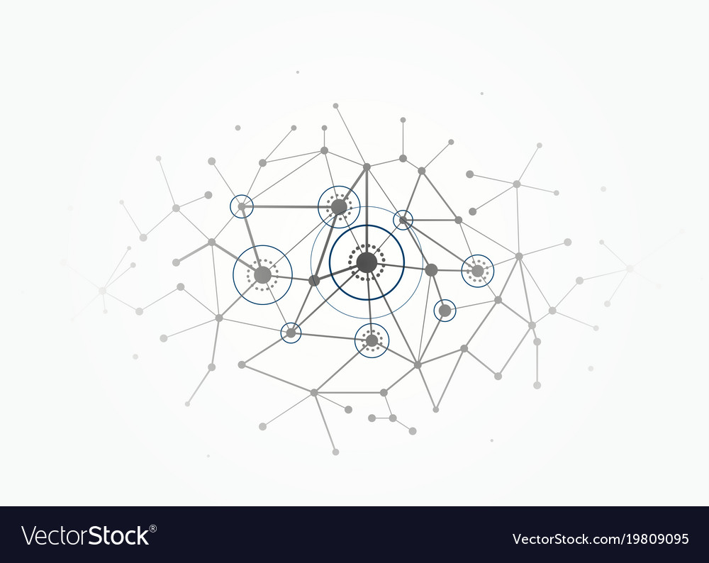 Network concept connections with lines circles