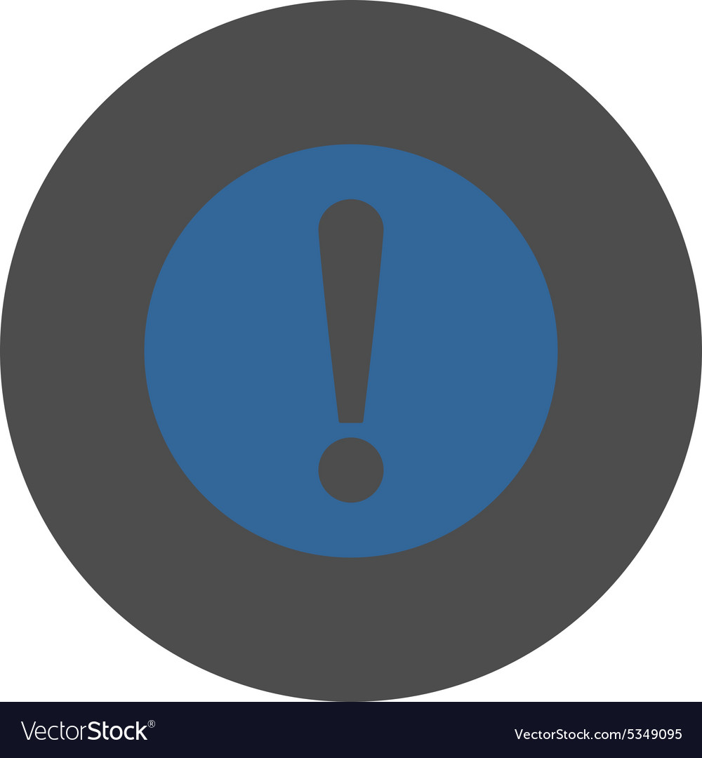 Problem flat cobalt and gray colors round button