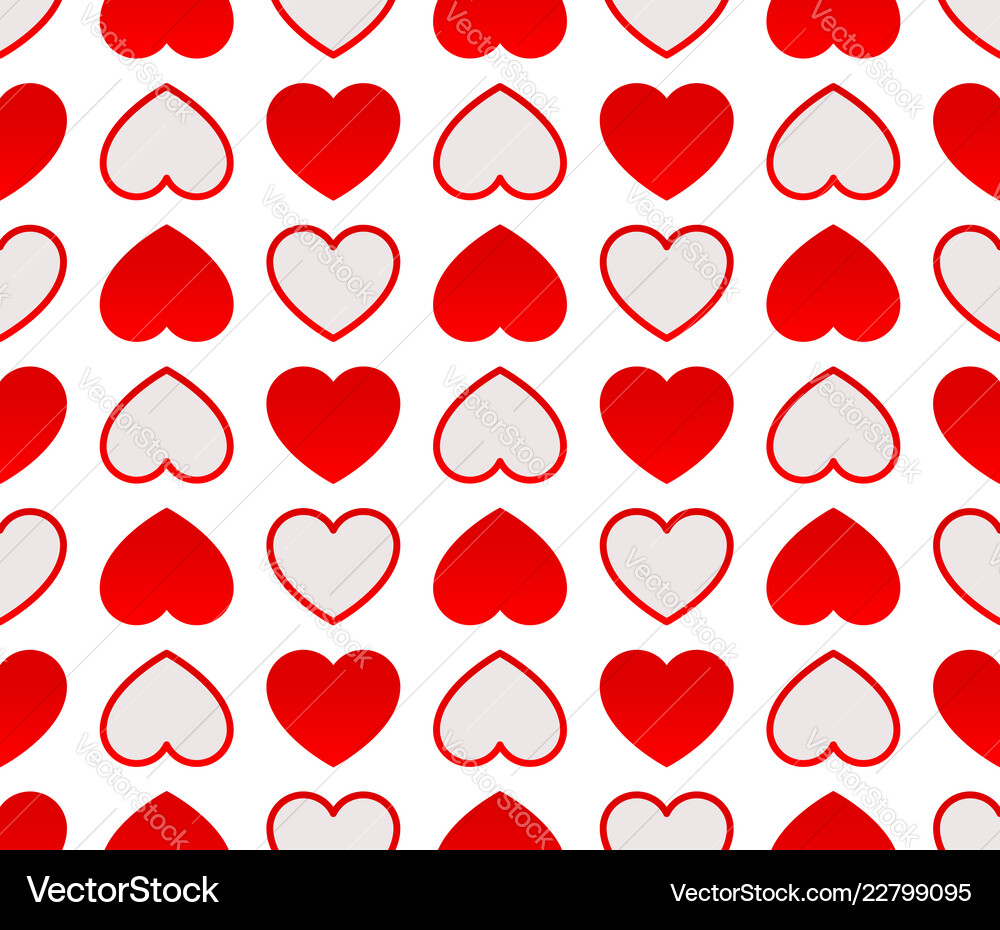 Repeatable heart pattern background graphics Vector Image