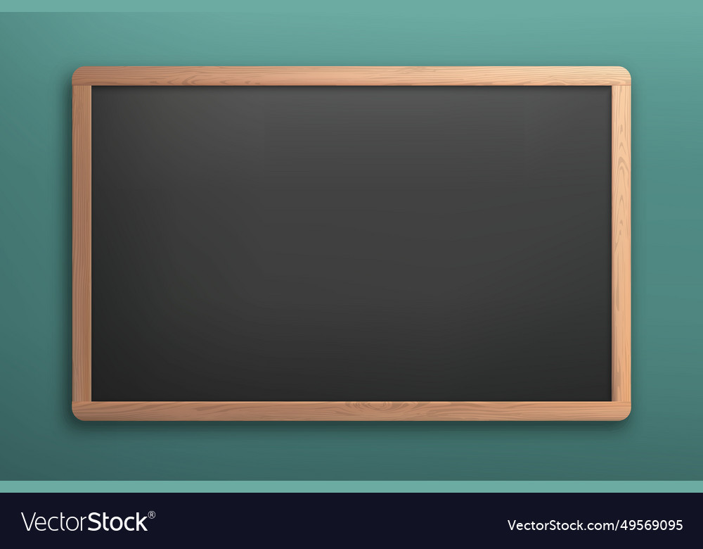 School blackboard with wooden frame chalkboard