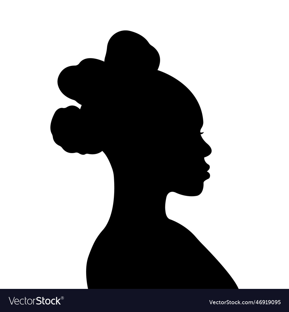 Silhouette of a black woman9 Royalty Free Vector Image