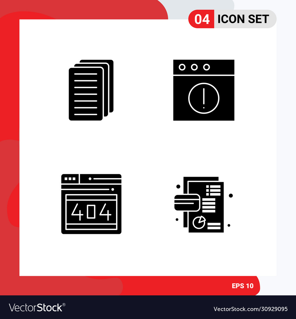 Solid glyph pack 4 universal symbols