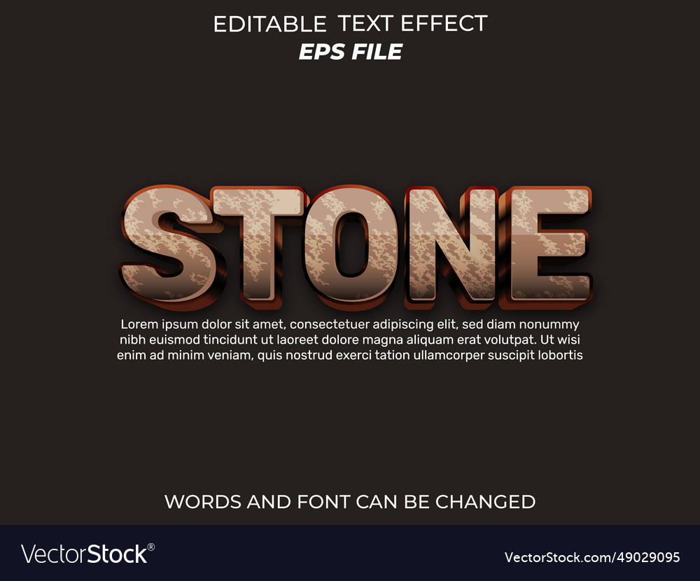 Stone 3D Text Effect Font