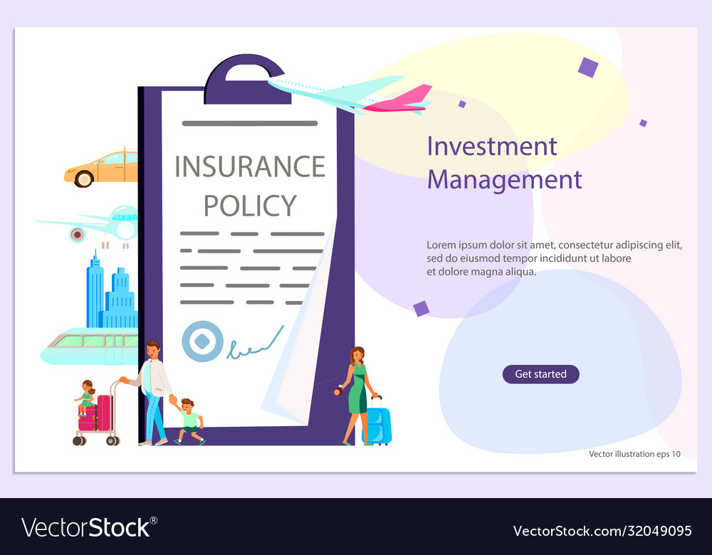 Website Insurance Service Royalty Free Vector Image