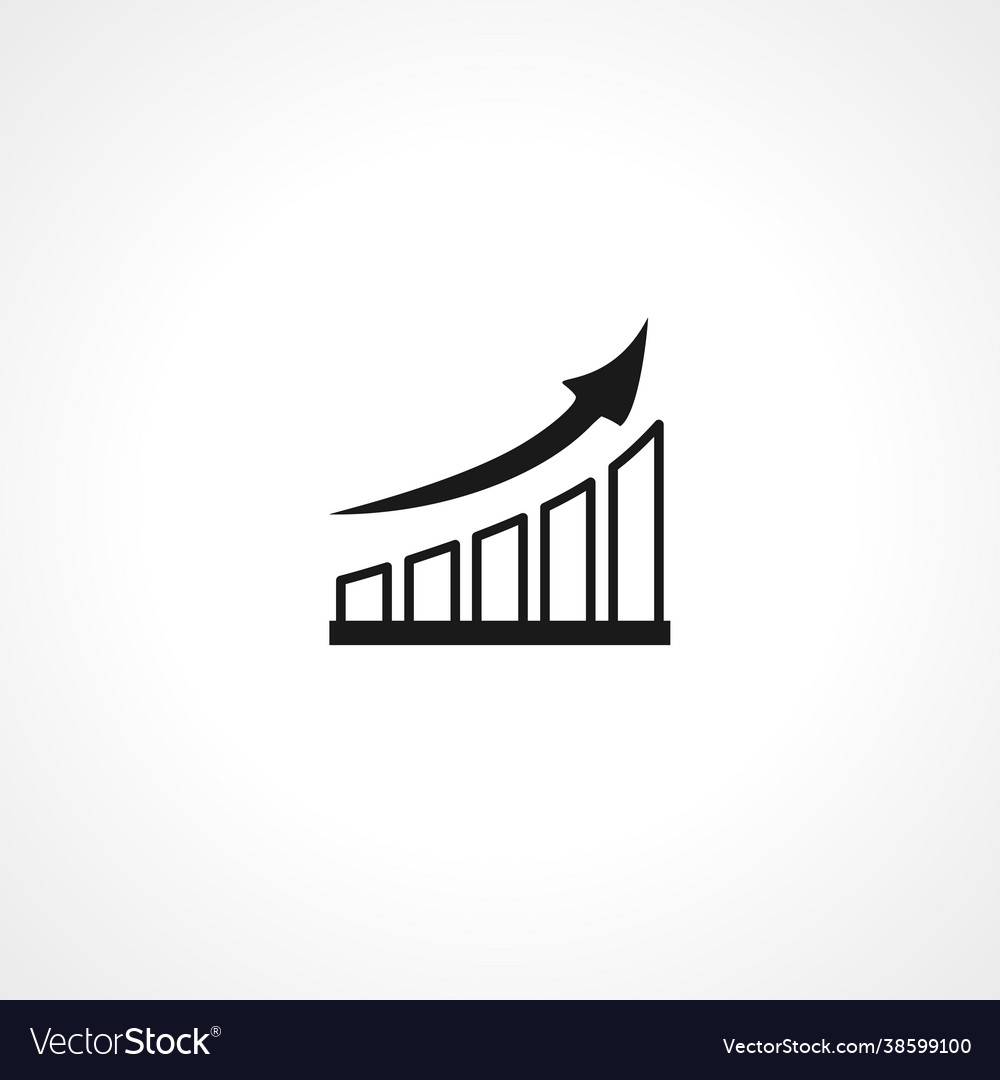 Bar chart icon isolated simple vector image Bar chart icon isolated simple