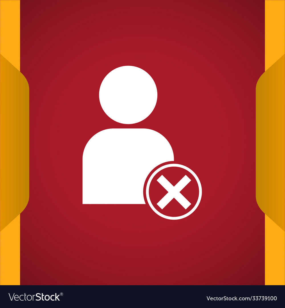 Block user icon for web and mobile