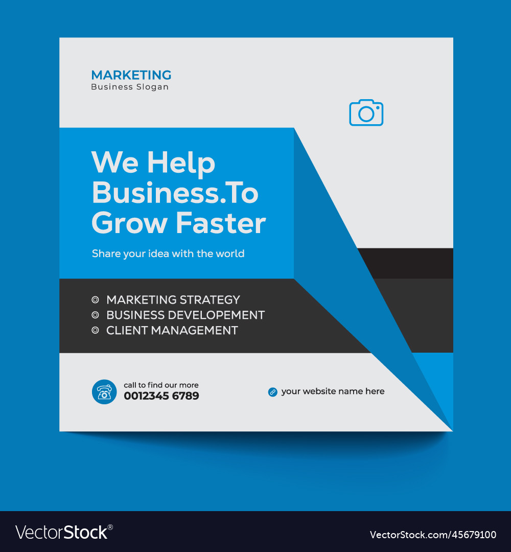 Business social media post template