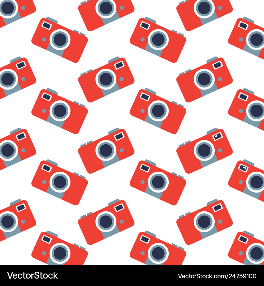 Camera photographic icon pattern Royalty Free Vector Image