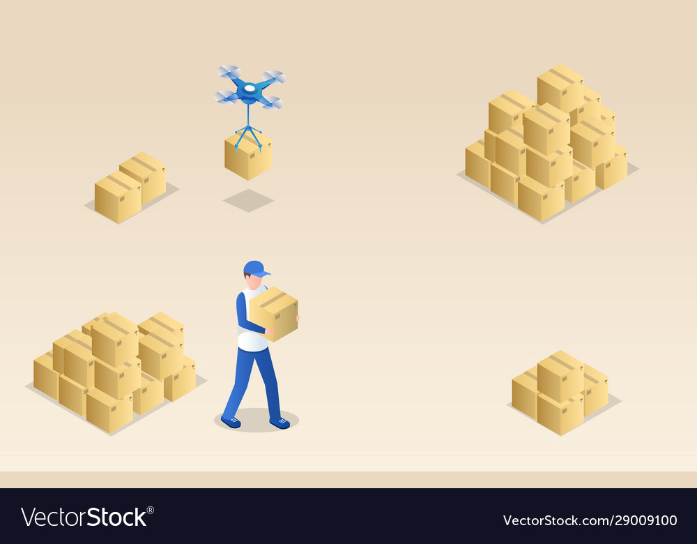 Cargo transportation isometric