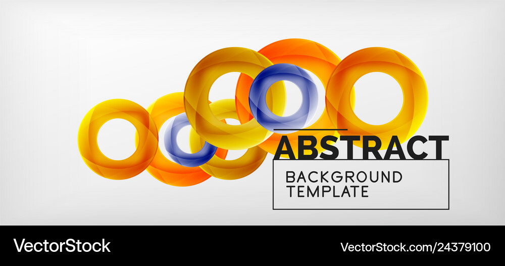 Colorful rings geometric abstract Royalty Free Vector Image