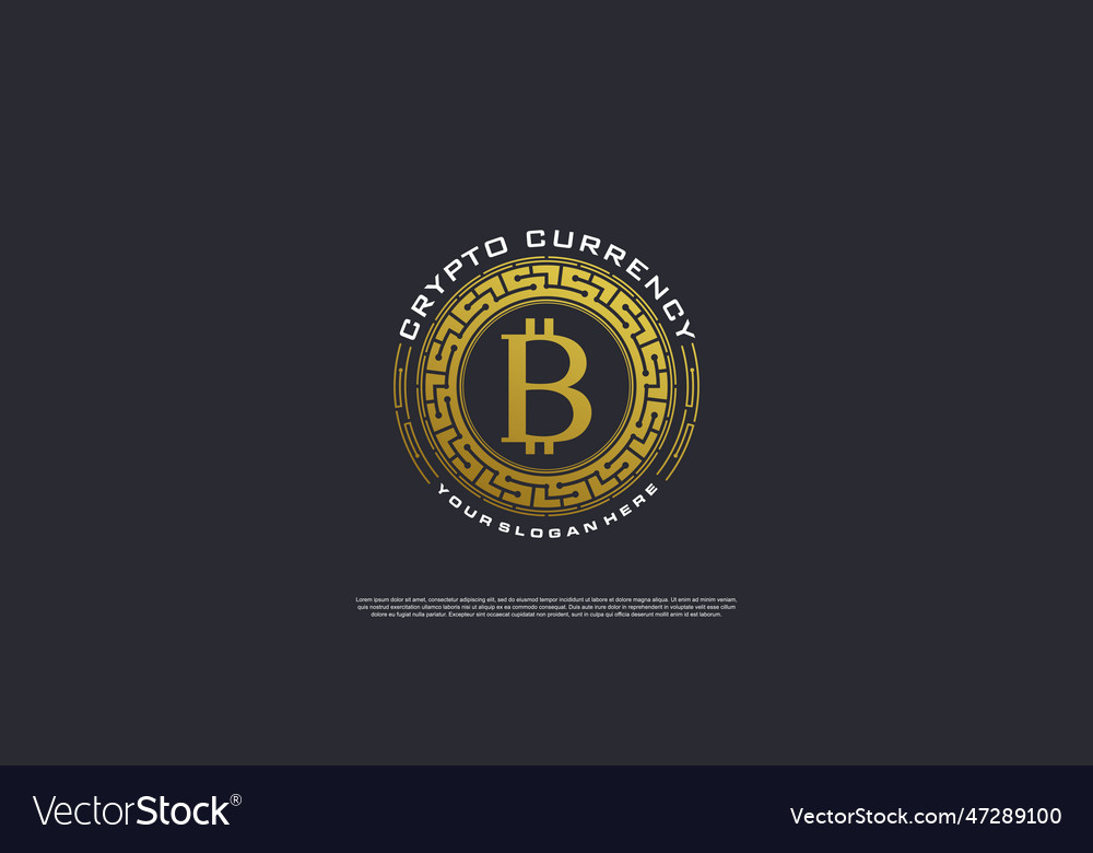 Crypto Logo mit modernem kreativen Element Premium