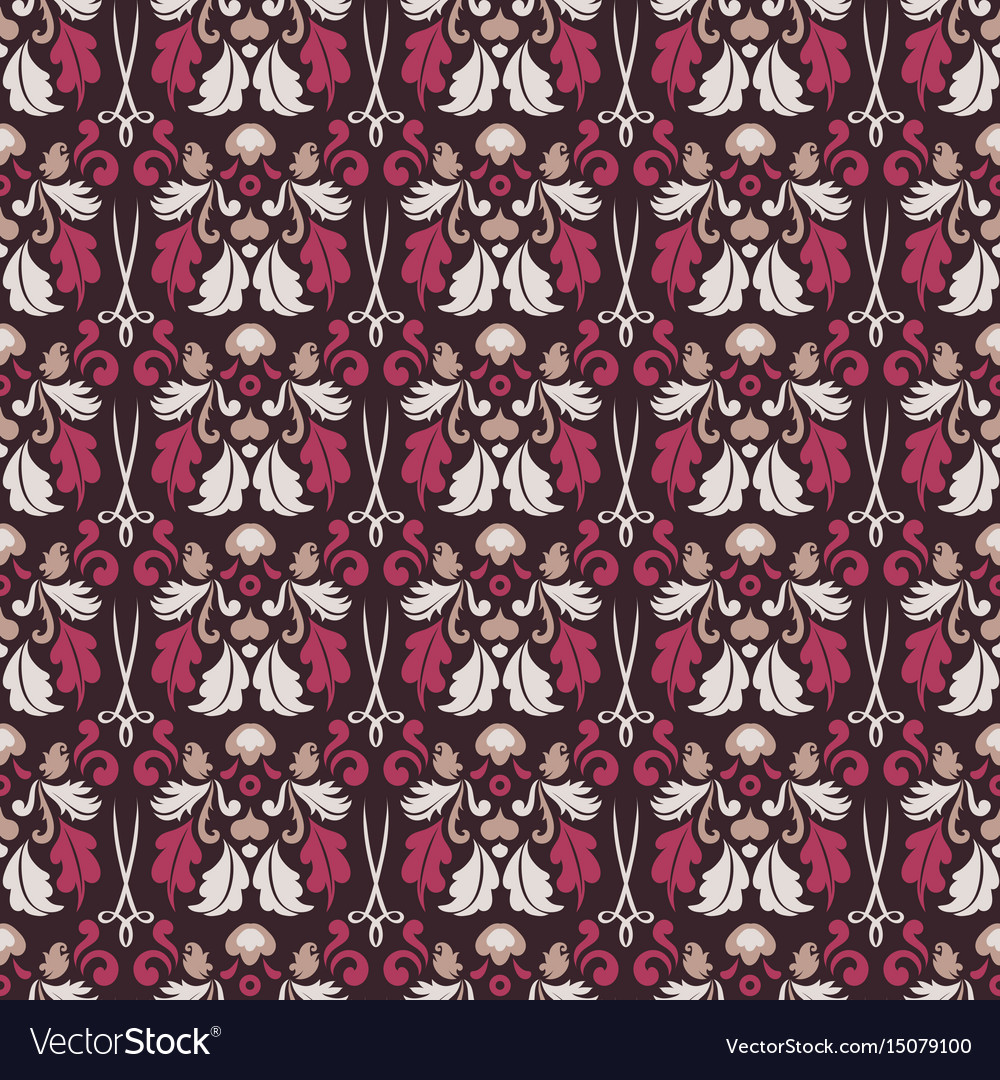 Damask vintage seamless pattern background