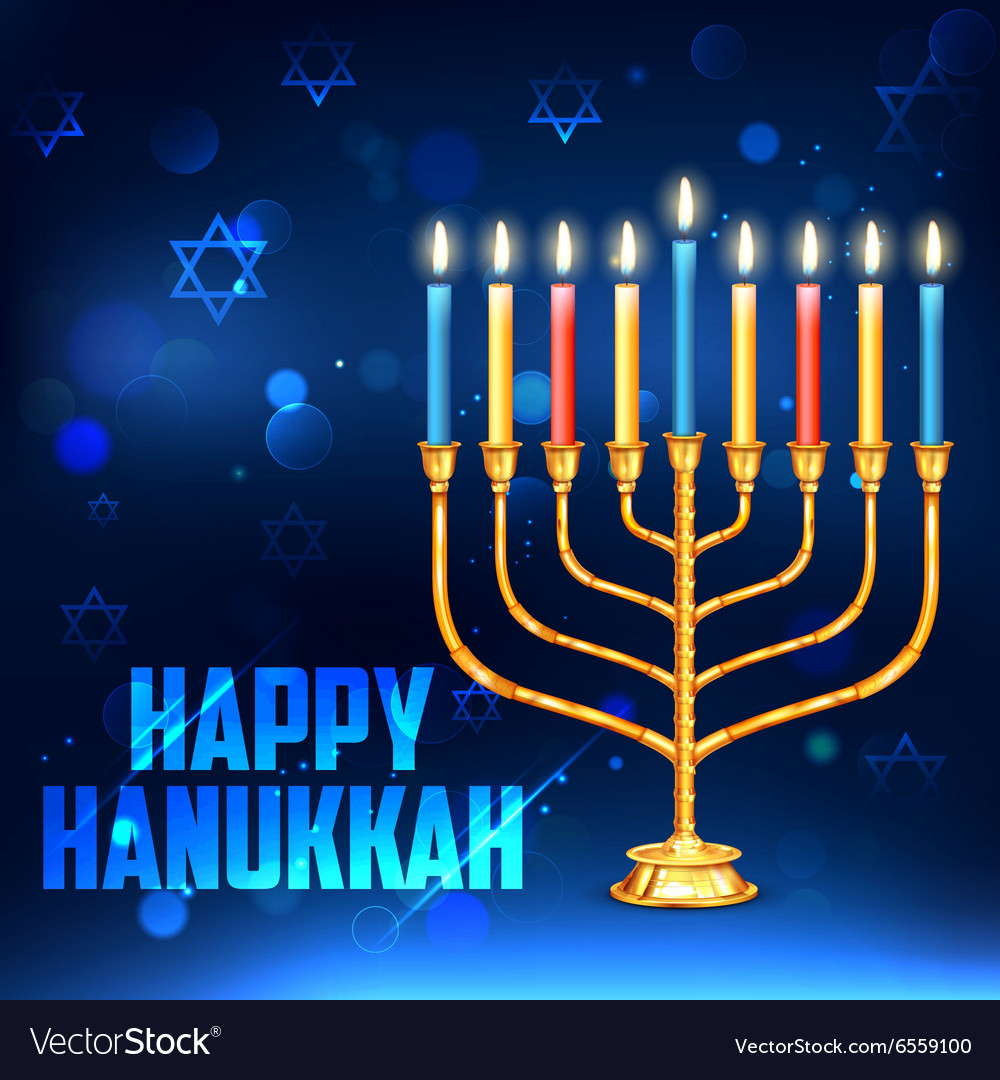 Happy hanukkah jewish holiday background Vector Image