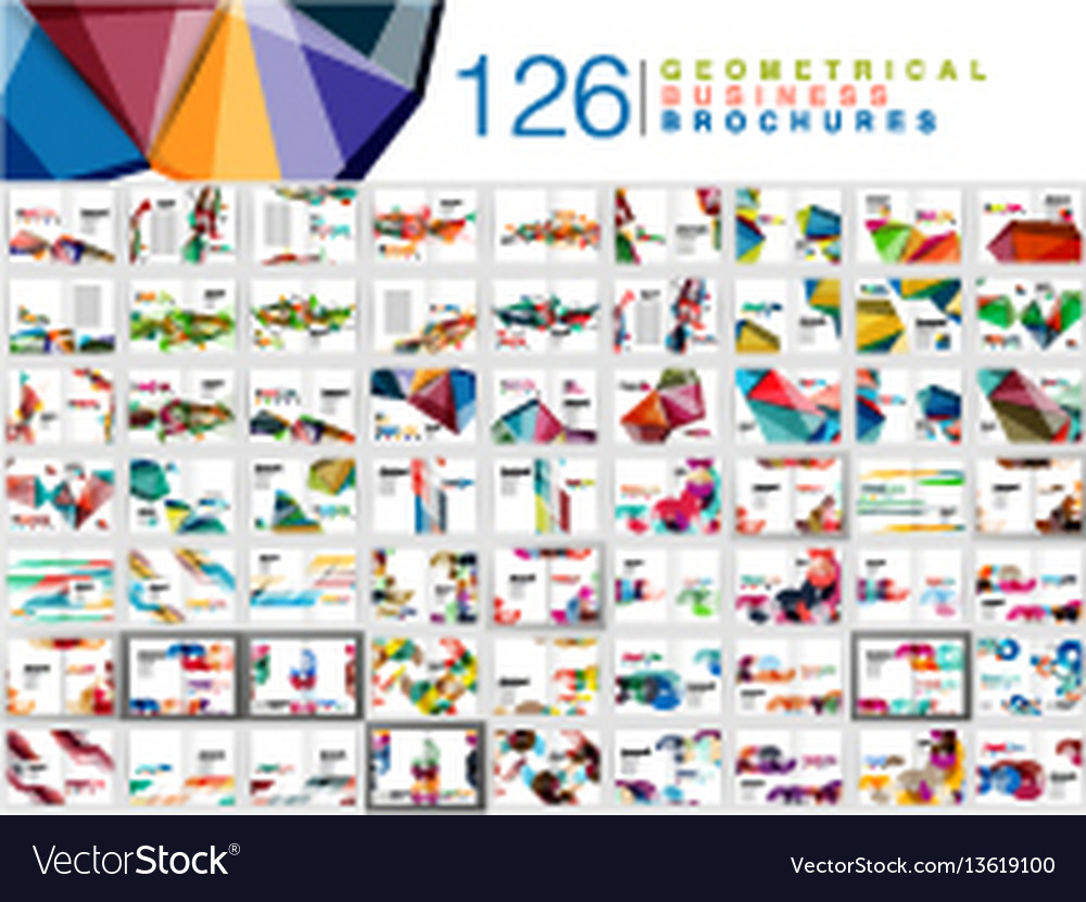 Mega Sammlung von Business Broschüre Vorlagen vector image Mega Sammlung von Business Broschüre Vorlagen