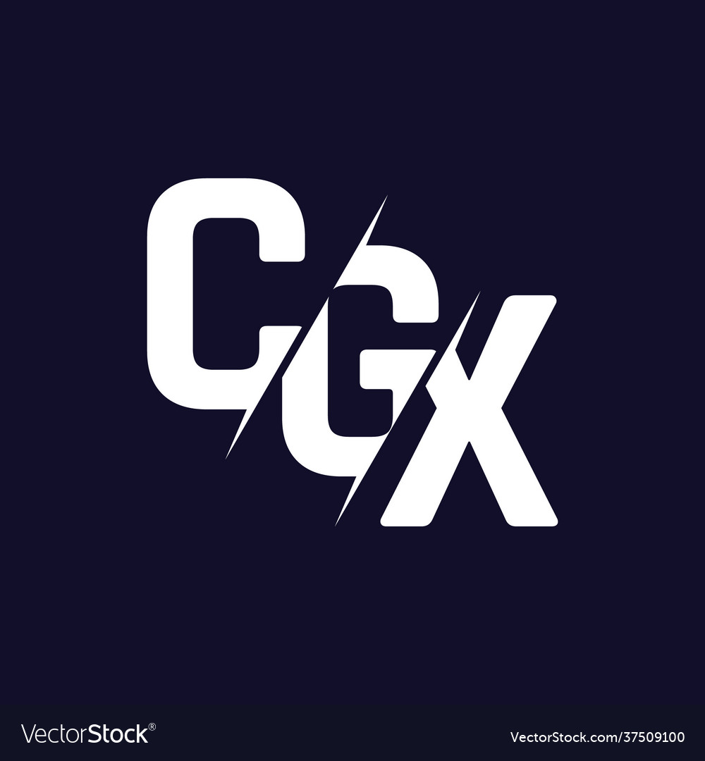 Monogram letters initial logo design cgx