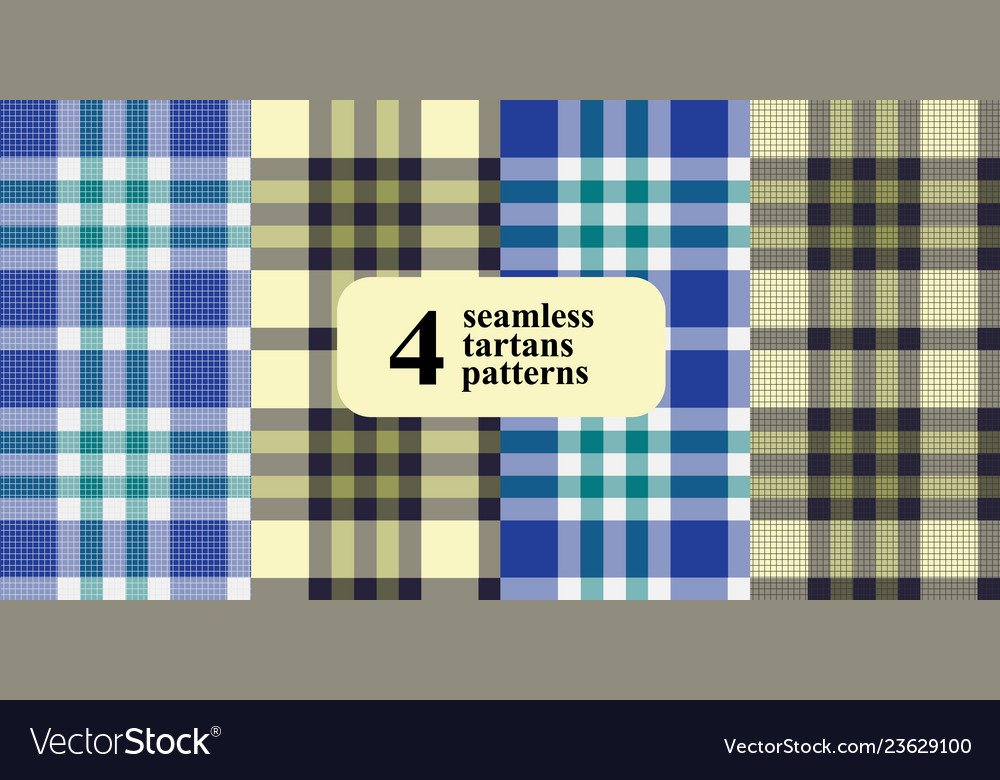 Plaid checkered pattern in different colors