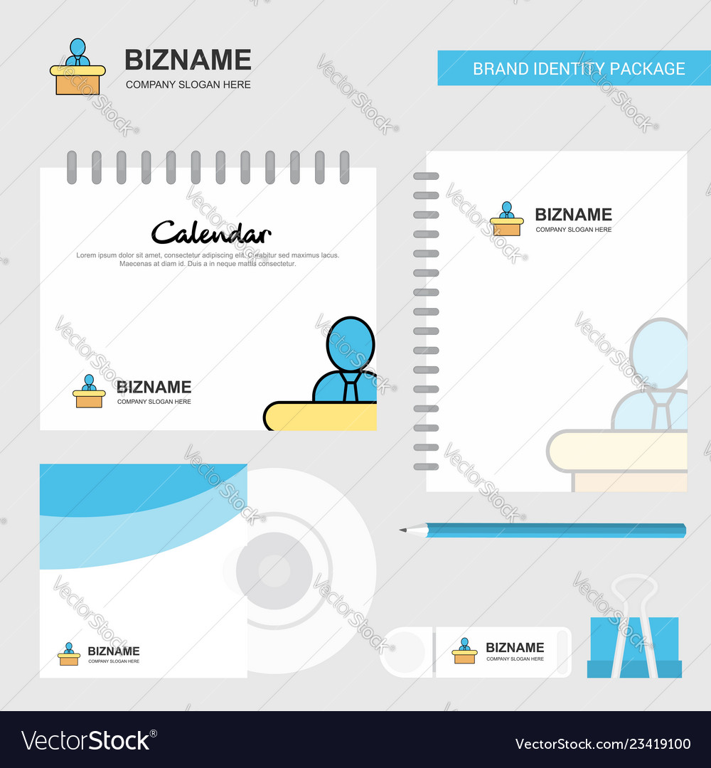reception logo calendar template cd cover diary vector image reception template