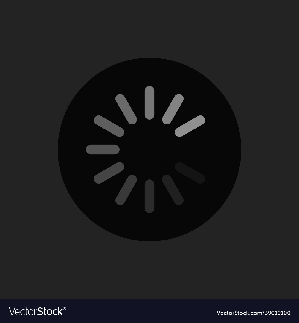 Refresh round icon on dark background loading vector image Refresh round icon on dark background loading
