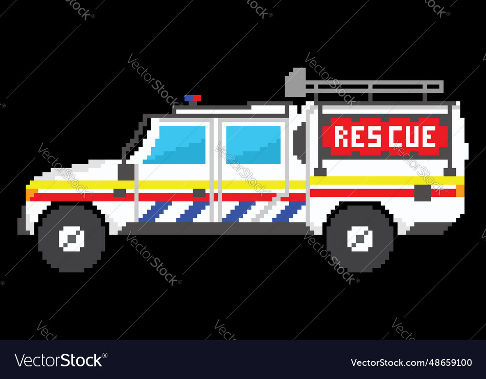 Rescue car designed based on 8 bit