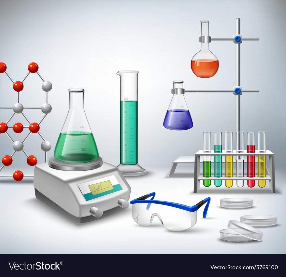 Science lab background Royalty Free Vector Image