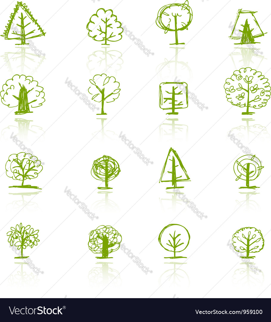 Sketch Tree Collection - Minimalist Style