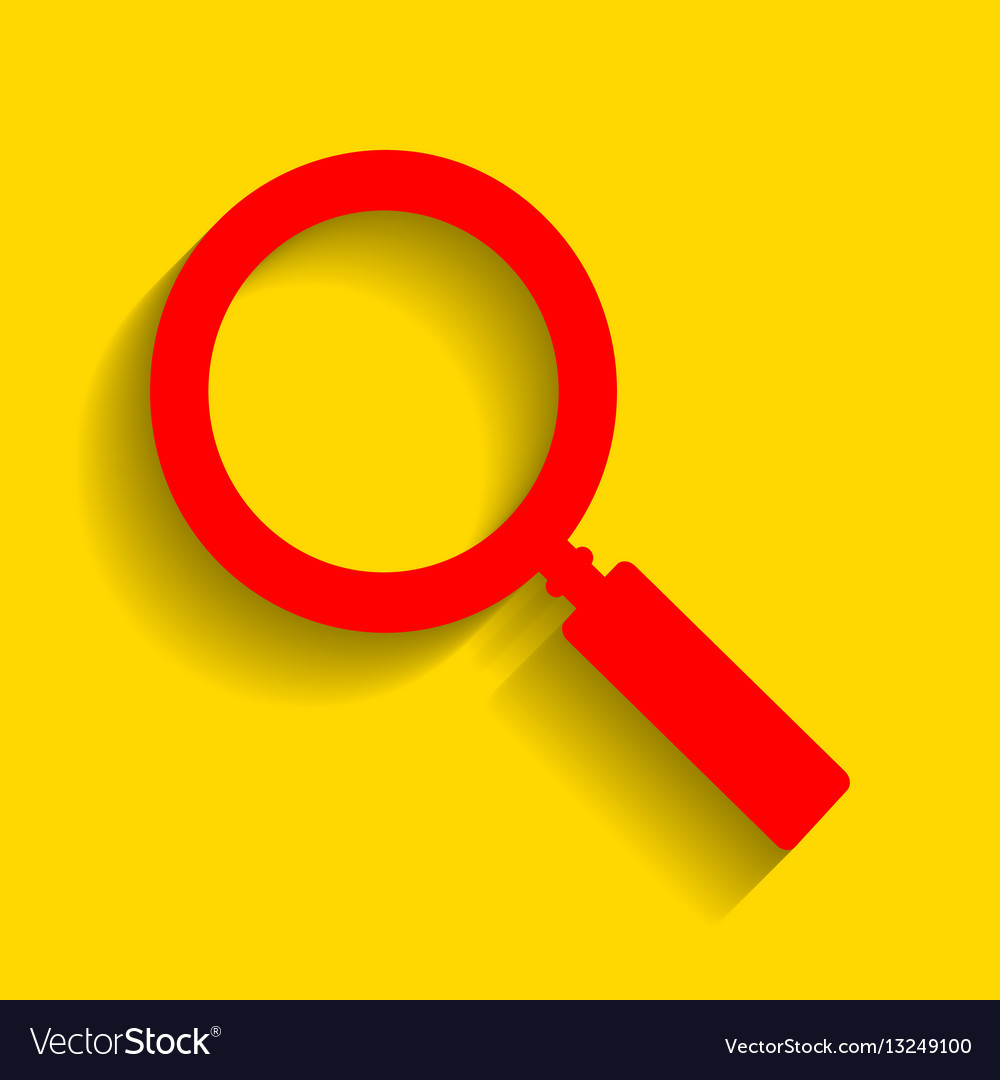 Zoom sign red icon with soft