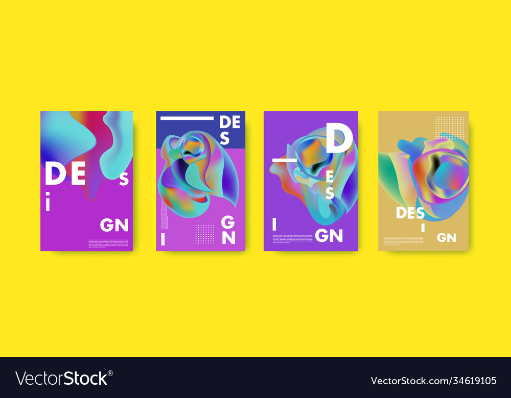 Abstract colorful liquid and fluid pattern Vector Image Abstract colorful liquid and fluid pattern