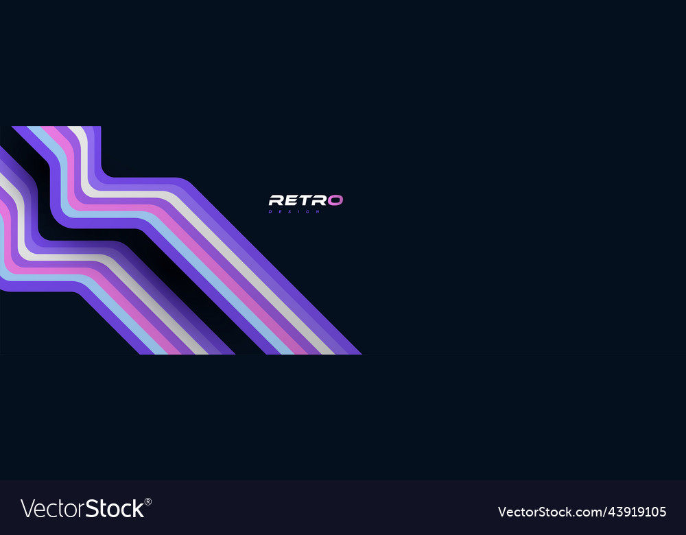Abstract retro background with colorful lines Vector Image Abstract retro background with colorful lines