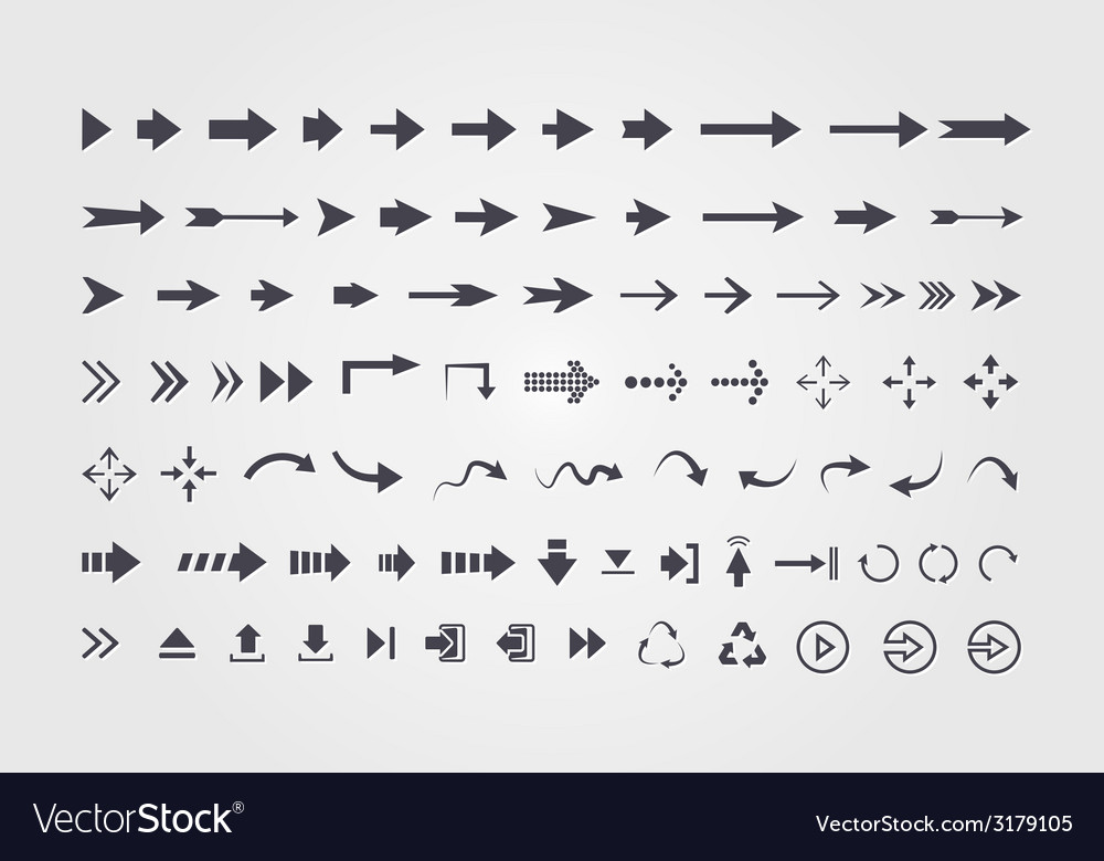 Arrow Icon Set - Diverse Styles