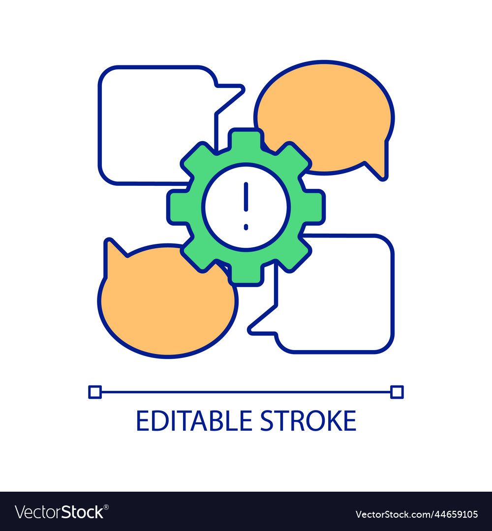 Communication issues rgb color icon vector image Communication issues rgb color icon