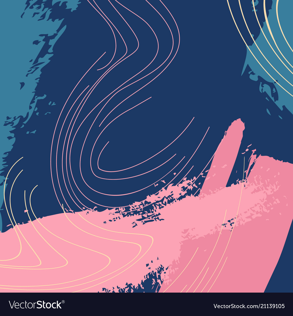 Dymanic navy pink brush stroke pattern vector image Dymanic navy pink brush stroke pattern
