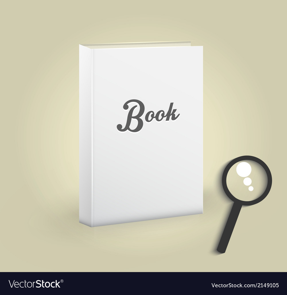Front view of blank book