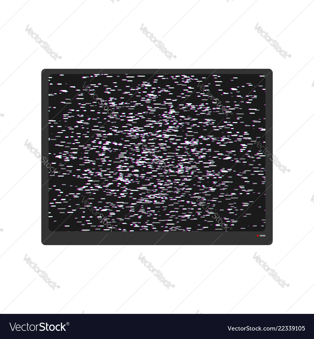 Glitch effect tv interference distorted style vector image Glitch effect tv interference distorted style