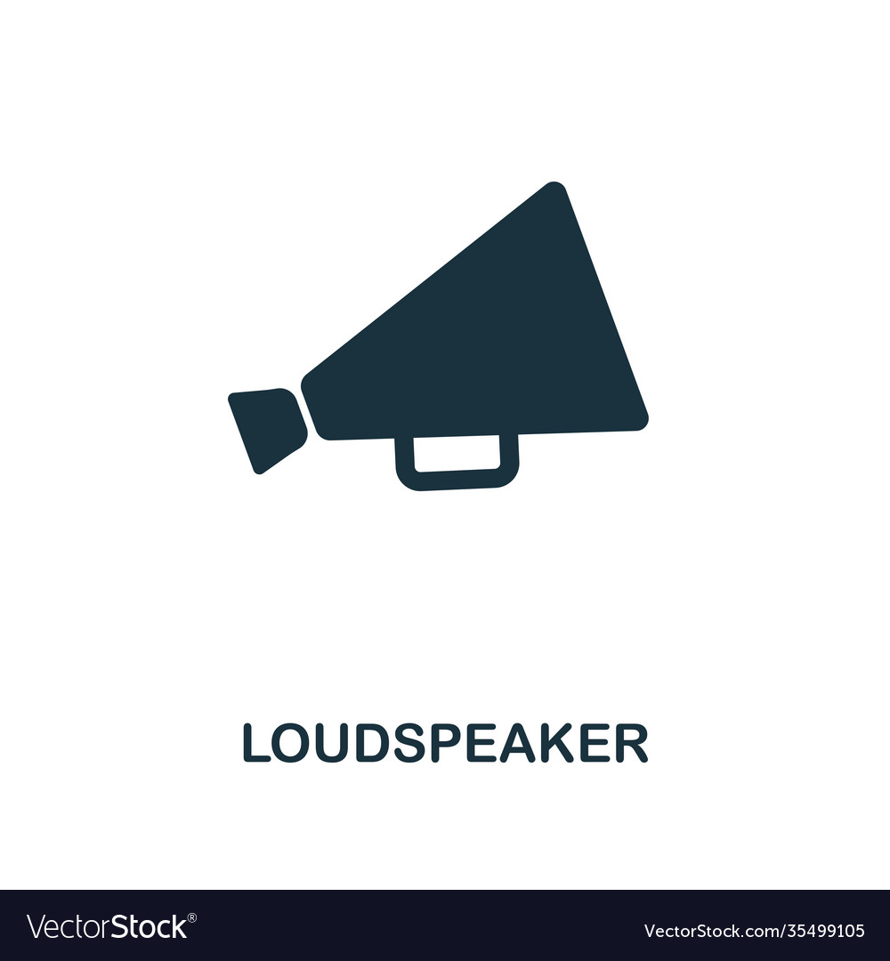 Loudspeaker icon monochrome style design from